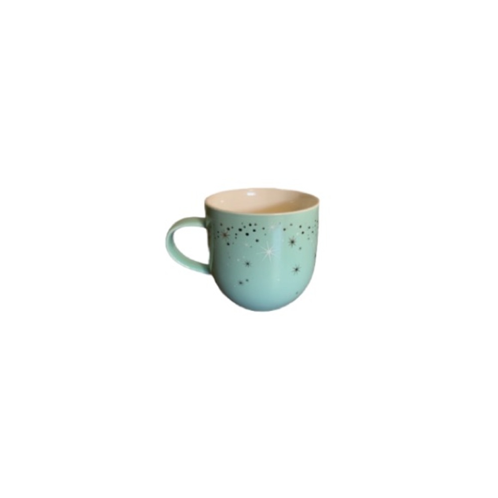 David’s Tea Robin’s Egg Blue Metallic Star Mug